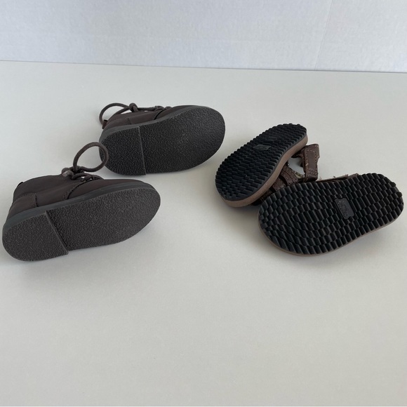 OshKosh B'Gosh | Gymboree Infant Shoes Sandals Bundle (2) Brown Size 3 - Picture 2 of 12
